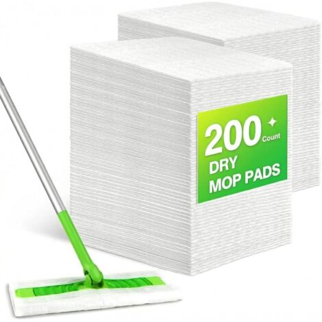 Recharges Balai Sec - Lot de 100 - Fibres Électrostatiques - Anti-Poussière et Poils - Sols Durs et Parquet - 20,3 x 28,4 cm (1/5)