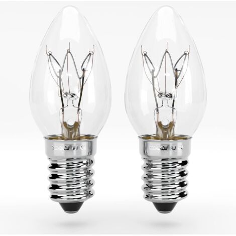 Ampoule E14 - Lot de 2 - 7W 40 Lumens - Blanc Chaud 2700K - Pour Lampe De Sel Et Veilleuse (1/5)