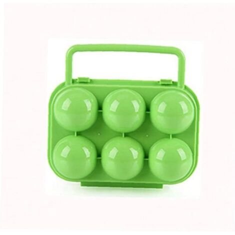 Boîte À Œufs - 6 Alvéoles - Plastique - Pliante Et Portable - Pour Cuisine Et Camping - Couleur Aléatoire (1/5)