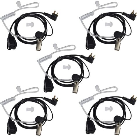 Oreillette Acoustique À Air - 5 Pièces - Transparent - Réduction Bruit - Compatible Motorola GP300 CP040 (1/5)
