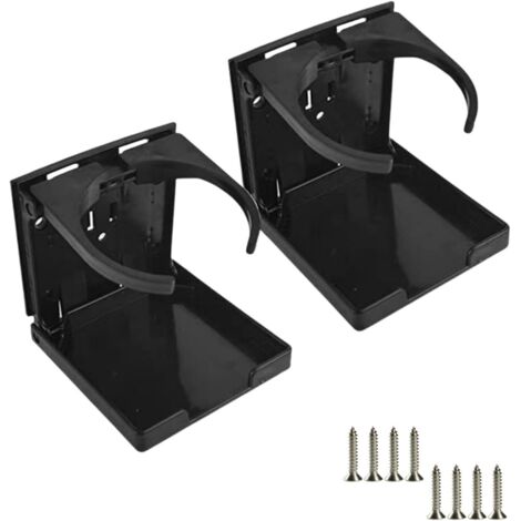 Porte-Gobelet Voiture - Lot De 2 - Plastique ABS - Pliable Et Réglable 60-100mm - Pour Auto Camping-Car Bateau (1/5)