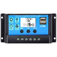 Régulateur de charge solaire Régulateur de panneau solaire Régulateur 12V/24V Avec USB 10A