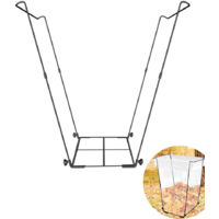 Support de sac poubelle de jardin, support extérieur pour sacs poubelle - Cadre de support robuste en métal pour sacs poubelle de jardin d'une capacité de 30 à 45 gallons, support portable et multi-us