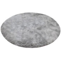 Tapis rond, tapis à poils longs, tapis de salon, (Ø 120 cm de diamètre) - Tapis rond, tapis à poils longs, tapis de salon, (Ø 120 cm de diamètre)