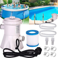 Pompe de filtration pour piscine hors sol, pompe à eau électrique, système de filtration à cartouche de 330 gallons, kit de système de filtration pour piscine gonflable résidentielle, outil de nettoya