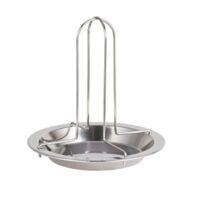 Grille de rôtissage pour poulet, en acier inoxydable, adaptée à la cuisson du poulet.