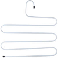 Portant à pantalons multifonctionnel, 5 niveaux antidérapants en forme de S, capacité de charge de 20 kg, gain de place dans la penderie, blanc.