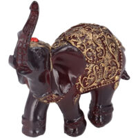 Figurine d'éléphant, statue d'éléphant en résine durable, à la texture délicate et au style vintage, symbolisant la chance et la prospérité.