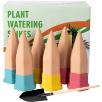 Oya Arrosage - Lot de 6 - Terre Cuite - Auto-irrigation - Plantes Intérieur Extérieur - 12,8x4,8cm