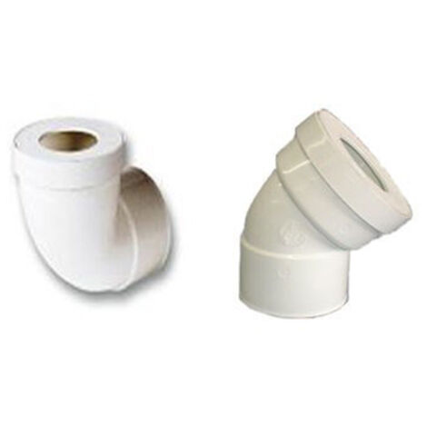 Pipe courte femelle 45° diamètre 100 mm – Raccord pour espaces restreints – Plomberie et évacuation efficace