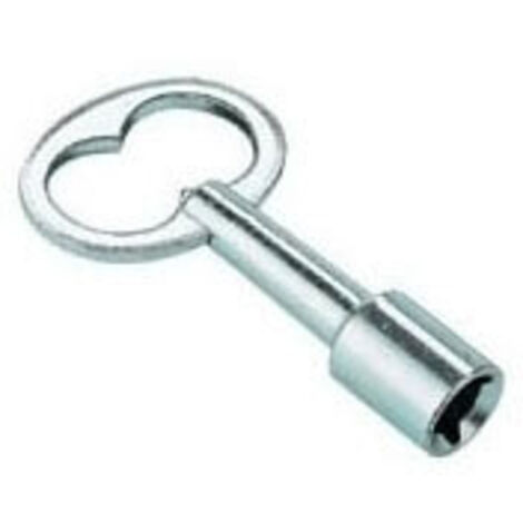Clé femelle edf acier - Matériau : Acier - Longueur : 80 mm - Décor : Zingué - (1/2)