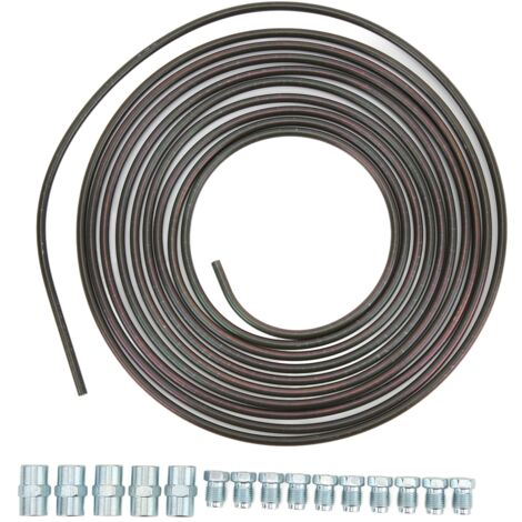Kit de conduites de frein 5 m/16,4 pieds, cuivre nickelé de 0,028 pouces/0,7 mm d'épaisseur pour système de freinage hydraulique et de carburant (1/5)