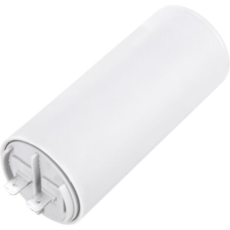 Condensateur de démarrage 30µF 450VAC – Polypropylène blanc – Installation facile avec bornes à vis et faston – Température -25 à +85°C – Bematik (1/5)