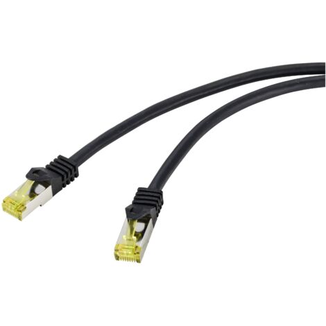 RF-4995160 RJ45 Câble réseau, câble patch CAT 6a (câble brut CAT 7) S/FTP 0.50 m noir gaine TPE, flexible, ignifuge 1 pc(s) W043672 (1/3)
