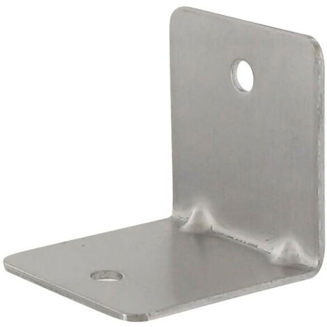 Équerre d'assemblage carrée inox 304 – Pour panneaux jusqu'à 10 mm – Épaisseur 2 mm – Dimensions 52x52 mm – Résistance à la corrosion