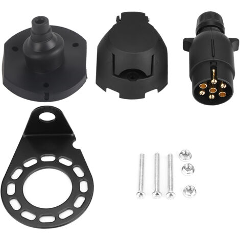 12N 7Pin prise de remorque prise connecteur adaptateur support pour remorque caravane remorquage barre d'attelage (1/5)