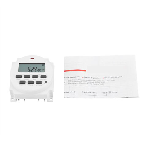 Minuterie de commutateur de contrle intelligent programmable durable électrique numérique 12V (1/5)