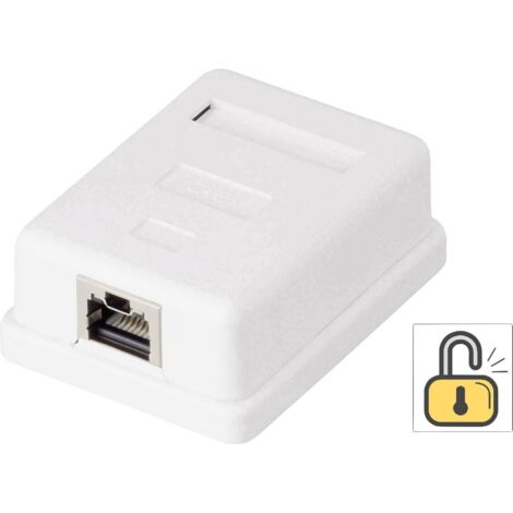 Prise réseau montage apparent (en saillie) CAT 6 1 port KSV-ND10 blanc W095621 (1/5)