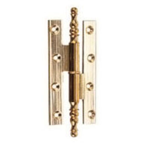 Paumelle bouts carrés laiton poli - Dimensions : 80 x 45 - Sens : Gauche -