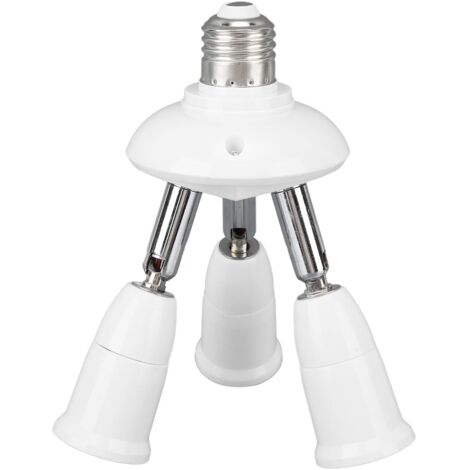 Adaptateur Séparateur de Douille de Lumière Ro E27 Adaptateur Séparateur Douille E26 180 Degrés 360 Degrés Diamètre de la Tête de Lampe E26 E27 Câblage Adaptateur Séparateur (1/5)