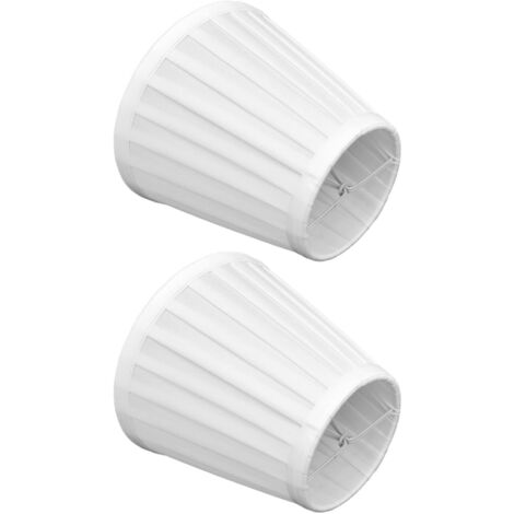 2 Pièces Clip sur Abat-jour, Double Petit Abat-jour Clip sur Ampoule Matériau Confortable Abat-jour en Tissu de Baril pour Applique Murale Lustre de Table(PX07) (1/5)