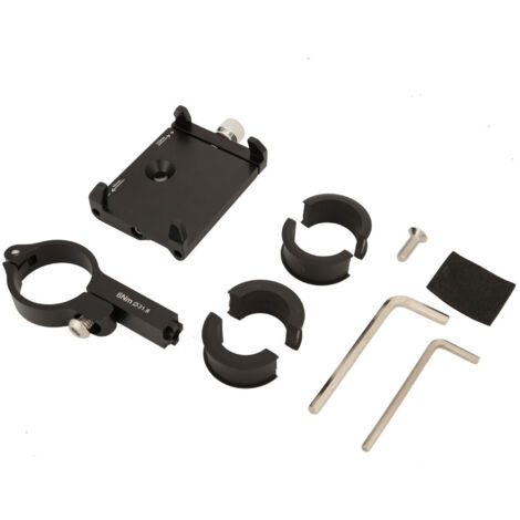 GUB – Support de téléphone réglable en alliage d'aluminium pour vélo, Clip de guidon, Support (noir) (1/5)