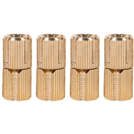 Lot de 4 charnières invisibles dissimulées en laiton pour boîte à bijoux Doré 14 mm (1/2)