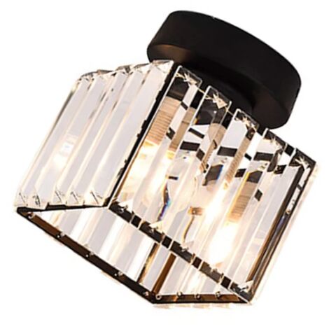 Abat-jour de Plafond, Mignon éclairage Abat-jour de Plafond Décoration de la Maison 110-220V Fer Cristal Artificiel pour Chambre Simple (Sans ampoule) (1/5)