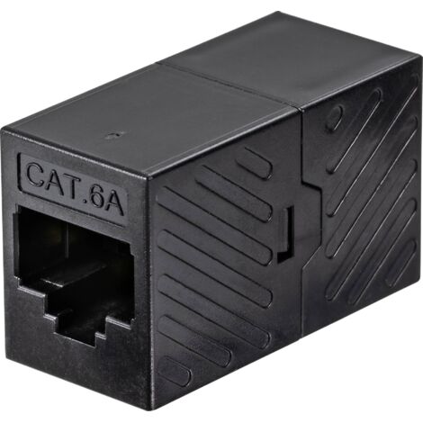 RJ45 réseau informatique Adaptateur CAT 6a [1x RJ45 femelle - 1x RJ45 femelle] noir A834632 (1/3)