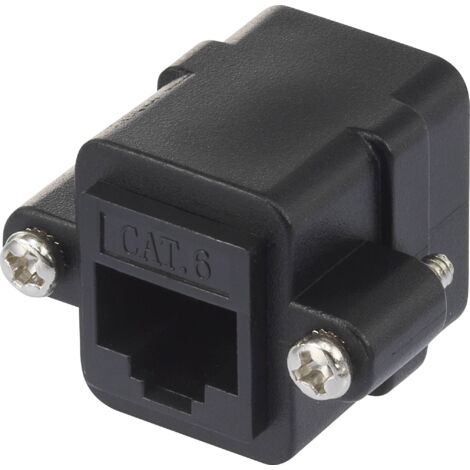 Renkforce RJ45 réseau informatique Adaptateur CAT 6 [1x RJ45 femelle - 1x RJ45 femelle] noir Y389792 (1/4)