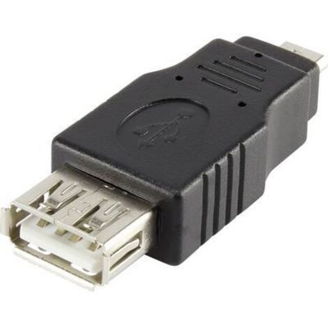 Adaptateur USB 2.0 rf-usba-07 - [1x USB 2.0 mâle Micro-B - 1x USB 2.0 type A femelle] - noir Y834211 (1/3)