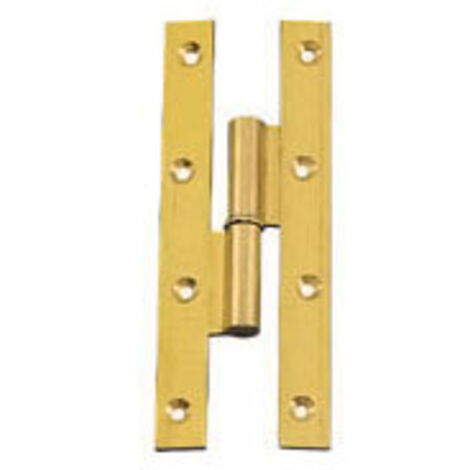 Paumelle bouts carrés laiton - Décor : Poli - Dimensions : 140 x 55 - Sens : Gauche -