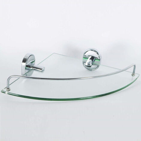 Étagère d'angle 52020 pour rangement de douche en verre, étagère triangulaire pour salle de bain -