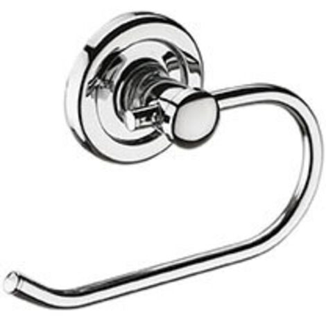 Porte rouleau papier toilette - Hauteur : 111 mm - Largeur : 186 mm - Platine : 75 mm - Décor : Chromé - Matériau : Laiton - ITAR (1/2)