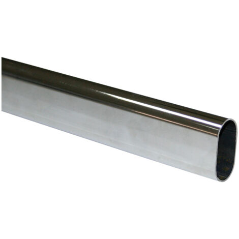 Tube de penderie ovale - Décor : Chromé - Epaisseur : 0,7 mm -