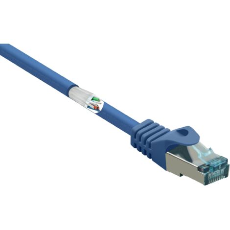 RF-5044976 RJ45 Câble réseau, câble patch CAT 6a S/FTP 0.50 m bleu avec cliquet d'encastrement, ignifuge 1 pc(s) S551662 (1/5)