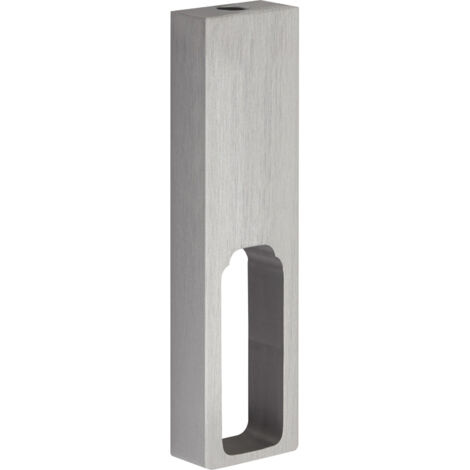 Support intermédiaire sous tablette pour tube de penderie rectangulaire - Décor : Aspect inox brossé - (1/3)
