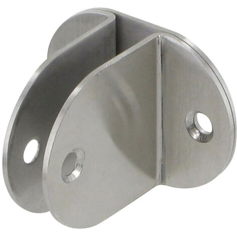 Itar – Support en u platine double inox 304 – Finition satinée – Épaisseur 2 mm – Hauteur 50 mm – Largeur 55 mm – Fixation murale pour panneaux 13 mm (1/2)