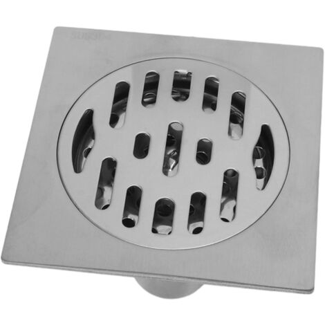 Nannigr Kit de vidange de douche carré 4,3 pouces, en acier inoxydable, Anti-colmatage, sol sans odeur pour tuyau de 50mm 75mm, salle de bains, buanderie (1/5)