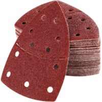 Nannigr Papier Abrasif pour Ponceuse 11 Trous 60 Pièces Grain 40,60,80,120,180,240 pour Ponceuses de Détail