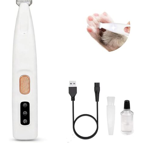 Coupe-griffes avec lumière LED, étanche et rechargeable, outil de toilettage sans fil pour animaux de compagnie, convient également aux chats. (1/5)