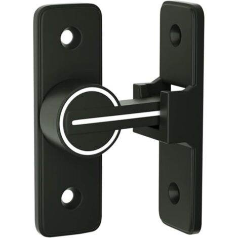 Verrou de porte, verrou de porte coulissante, verrou de porte et fenêtre à 90 degrés, 1 unité, noir. (1/5)