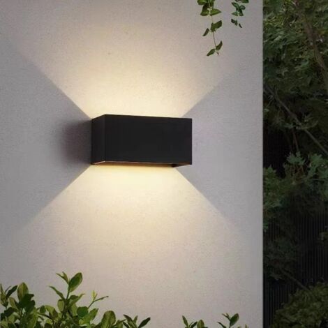 Applique murale intérieure/extérieure 24W, applique murale lumière naturelle blanche 4000K, réglable, applique murale étanche IP65, noire. (1/5)