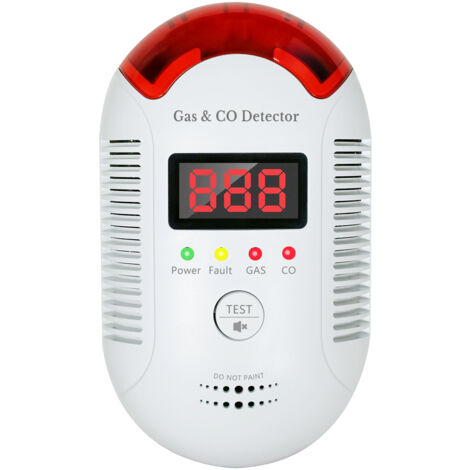 Koolmonoxidemelder - rookmelder - draagbare 2-in-1 melder - met indicatielampje - geschikt voor keukens, auto's, campers en garages - 1 stuk (1/5)