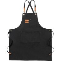 Tablier en toile, tablier de travail unisexe, tablier de chef, convenant aux serveurs, aux cuisiniers, aux artistes, etc.