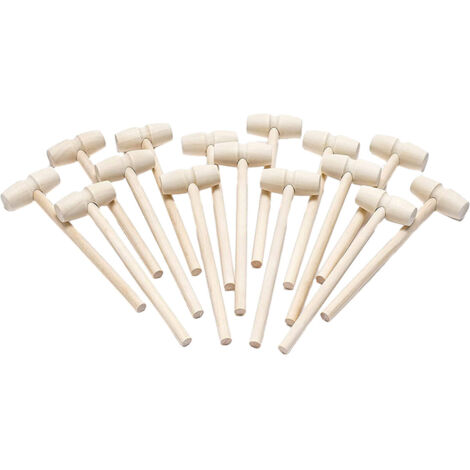 Lot de 30 mini-marteaux en bois pour jouets à frapper, petits maillets en bois pour cœurs en chocolat cassables