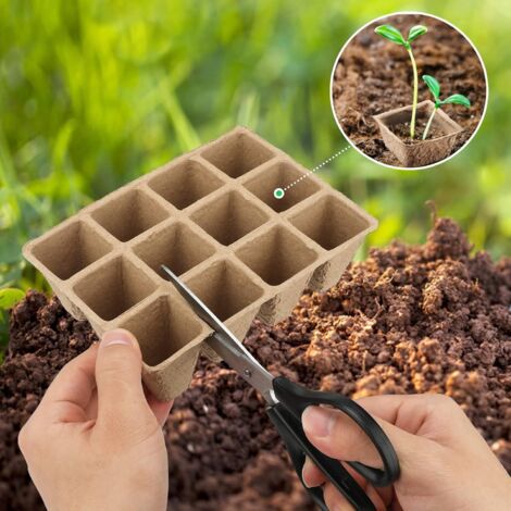 50 Pots De Culture Biodégradables Avec Étiquettes Et Outils - Godets Semis Plantes Écologiques