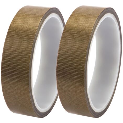 2Pcs PTFE Tape High Temperature Teflon Tape Polytetrafluoroethylene Tape for Vacuum Packing Machine (23mm x 10m) (1/5)
