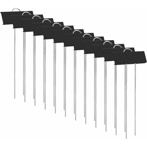 Marqueurs Etiquettes Plante de Pépinière, 12 Pcs Etiquette Jardin Métal Durable Antirouille Étiquettes Potager Marqueur pour Fleur Légumes Graine Jardin Pépinière (Noir) (1/5)