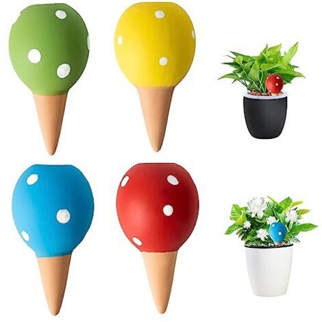 Pointes d'auto-arrosage, 4pcs 70 ML Globe d'arrosage de Plante en Forme de champign (1/5)